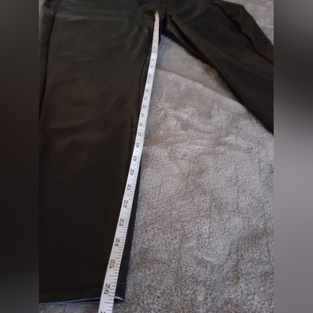 Torrid Women's Shell Leather Black Straight Leg Pants Size 18R - Picture 6 of 8